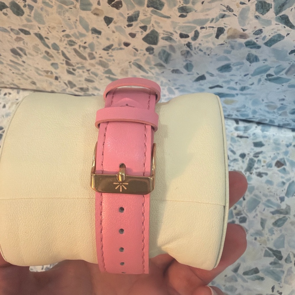 Isaac Mizrahi Live Pink Watch Rose Gold Chronograph Style - Picture 2 of 3